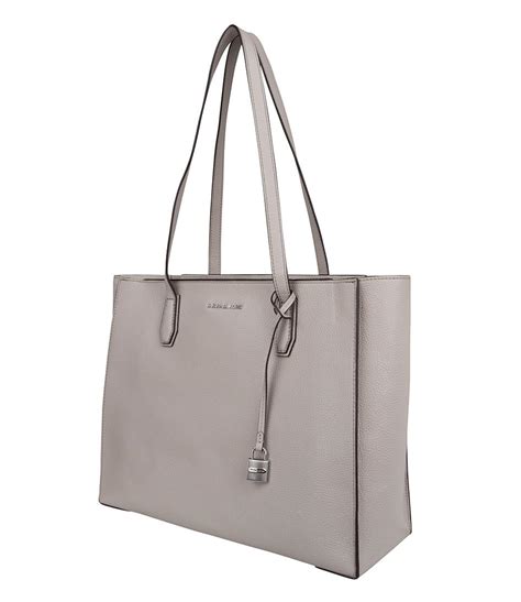 michael kors mercer large leather tote grey|Michael Kors mercer large.